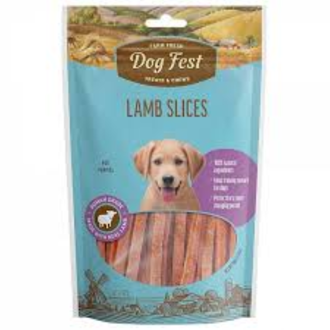 DOG FEST LAMB SLICES FOR PUPPY 90G